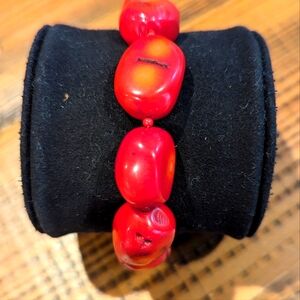 Dyed Coral Bracelet